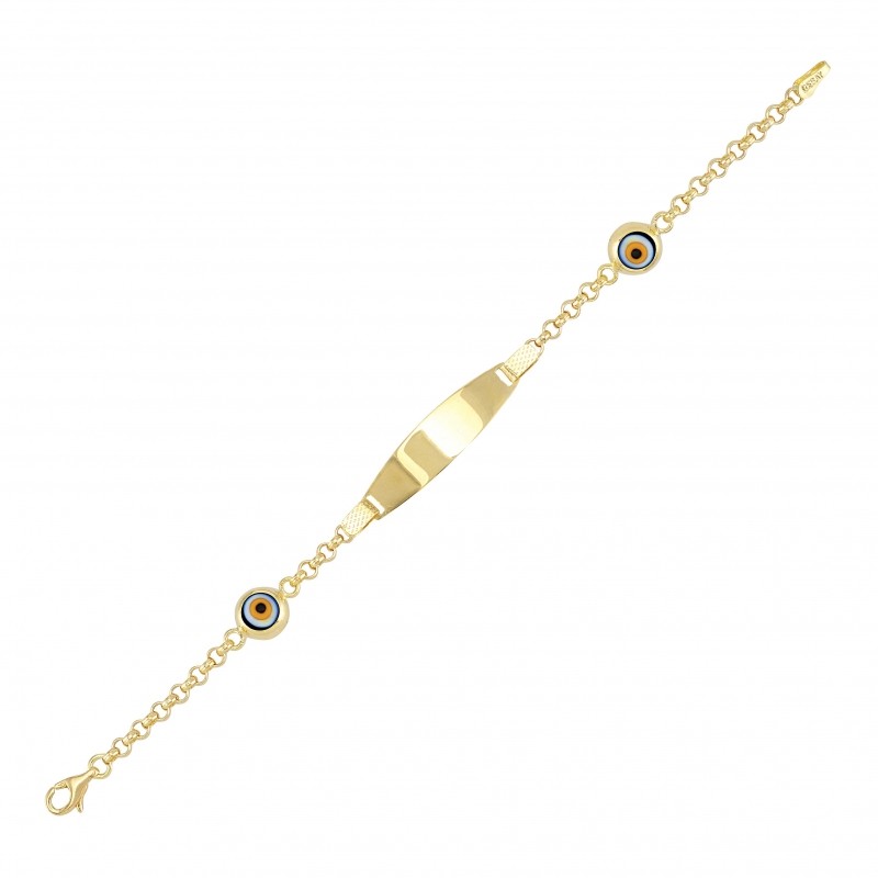 Nazar Boncuklu İsimli Künye CMK085 ÇOCUK BEBEK