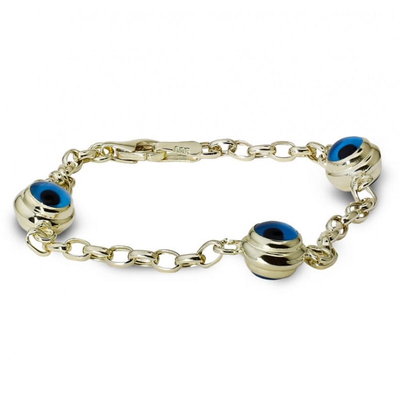 Nazar Boncuklu Doç Künye CSR070 ÇOCUK ALTIN KÜNYE