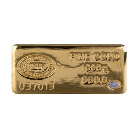 1000 gr 24 Ayar 999.9 İAR Saf Külçe Altın