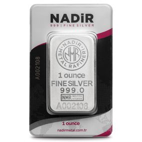 1 ONS 31,10 gr Nadir Külçe Gümüş