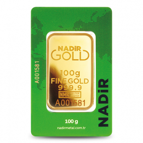100 gr 24 Ayar 999.9 Nadir Saf Gram Külçe Altın