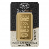 100 gr 24 Ayar İAR Gram Külçe Altın